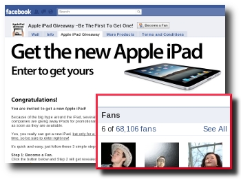 Apple iPad Scam on Facebook
